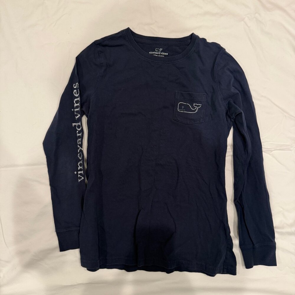 Vineyard Vines long sleeve navy crew neck shirt